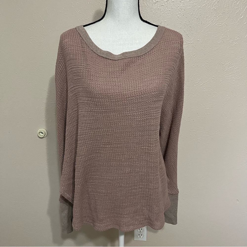 Postmark Anthropologie Waffle Knit Dolman Sleeve Oversized Top Women’s Medium